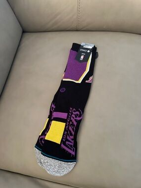 Stance Los Angeles Lakers Crew Socks - Black, Purple & Gold